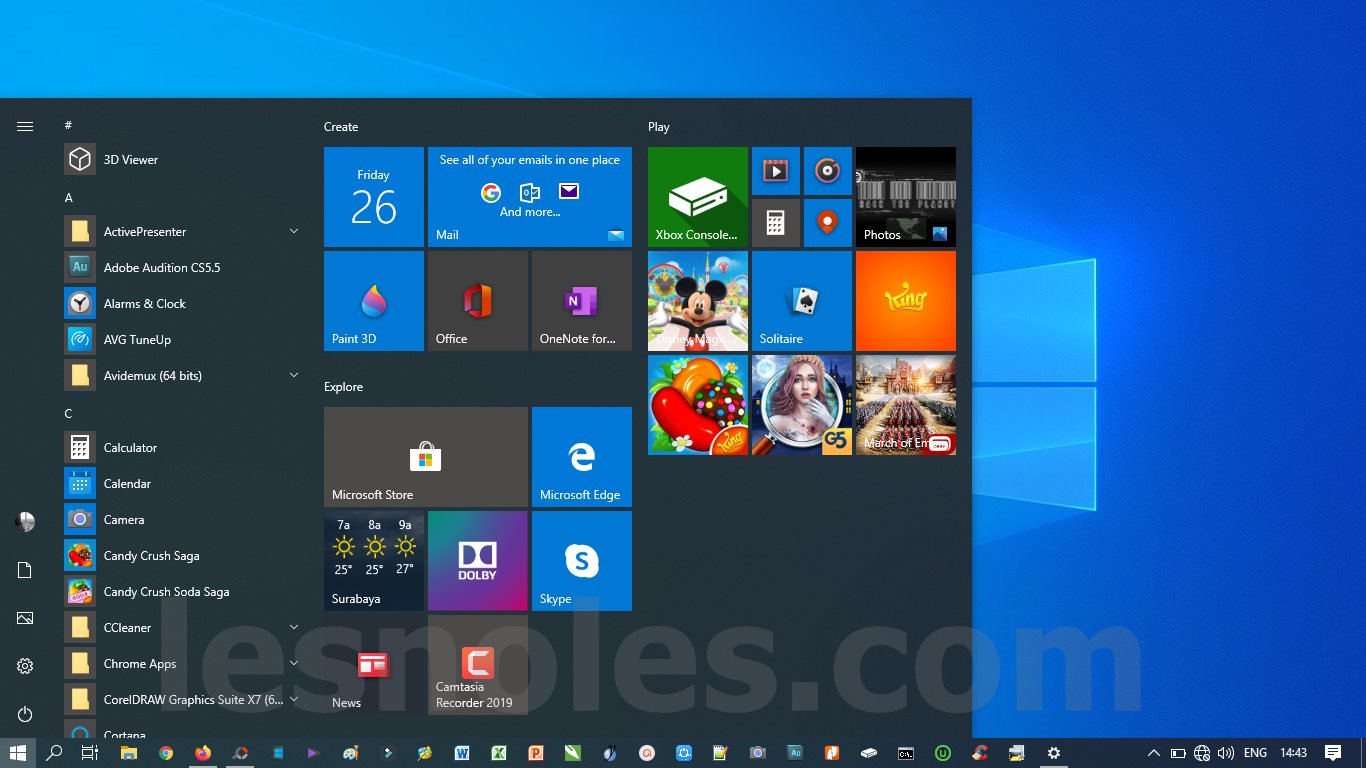 Start menu windows 10