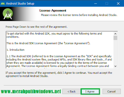 license agreement of android studio