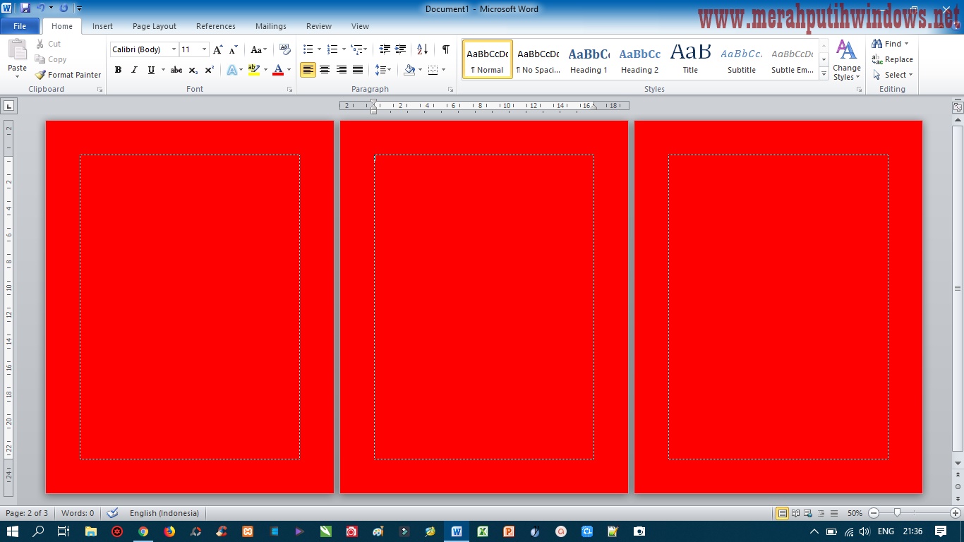 Cara Mudah Print Background/Latar Warna di Microsoft Word (Page Color)