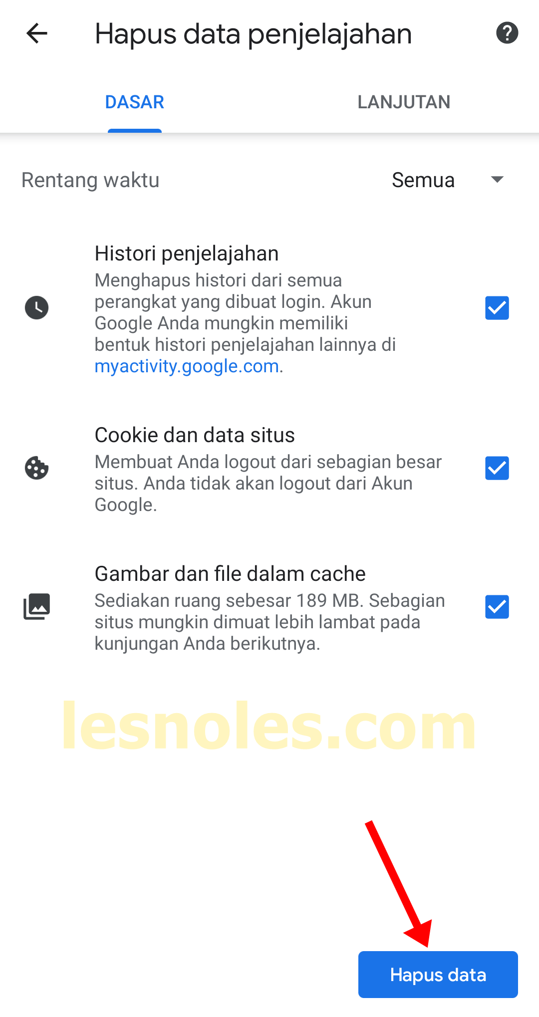 [ Google Chrome] Cara Hapus Cache, Cookie dan Histori Penjelajahan