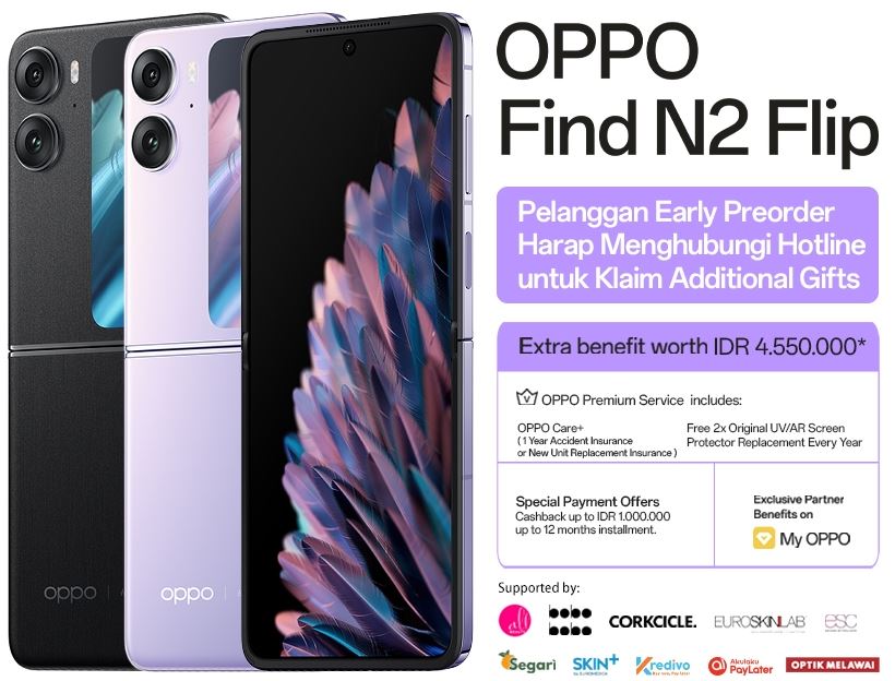 Intip Harga dan Spesifikasi Oppo Find N2 Flip Resmi Indonesia, Hp Lipat Pesaing Galaxy Z Flip 4!